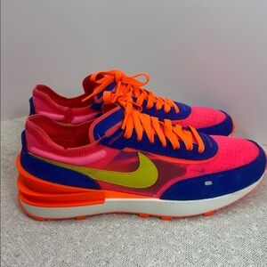 NIKE Waffle One Racer Blue Hyper Pink Women’s 10 Shoes Sneakers